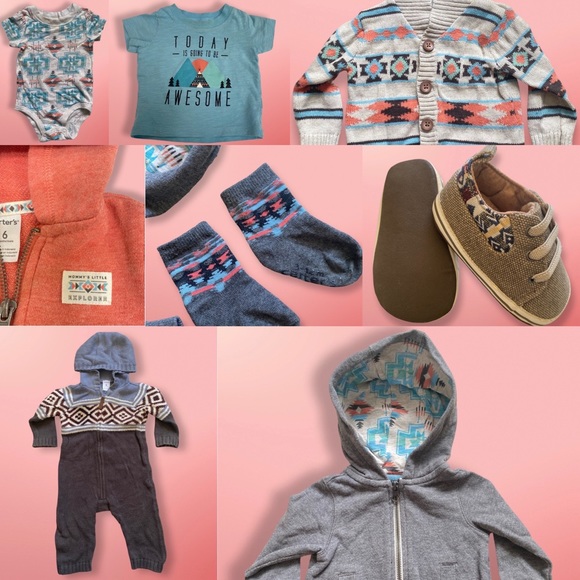 Aztec baby bundle~ plus bonus items 6m-9m - Picture 1 of 15